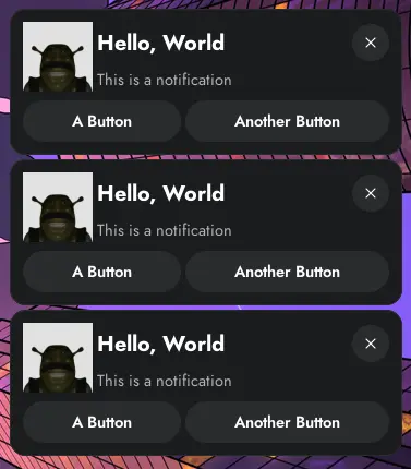 Notification Popups